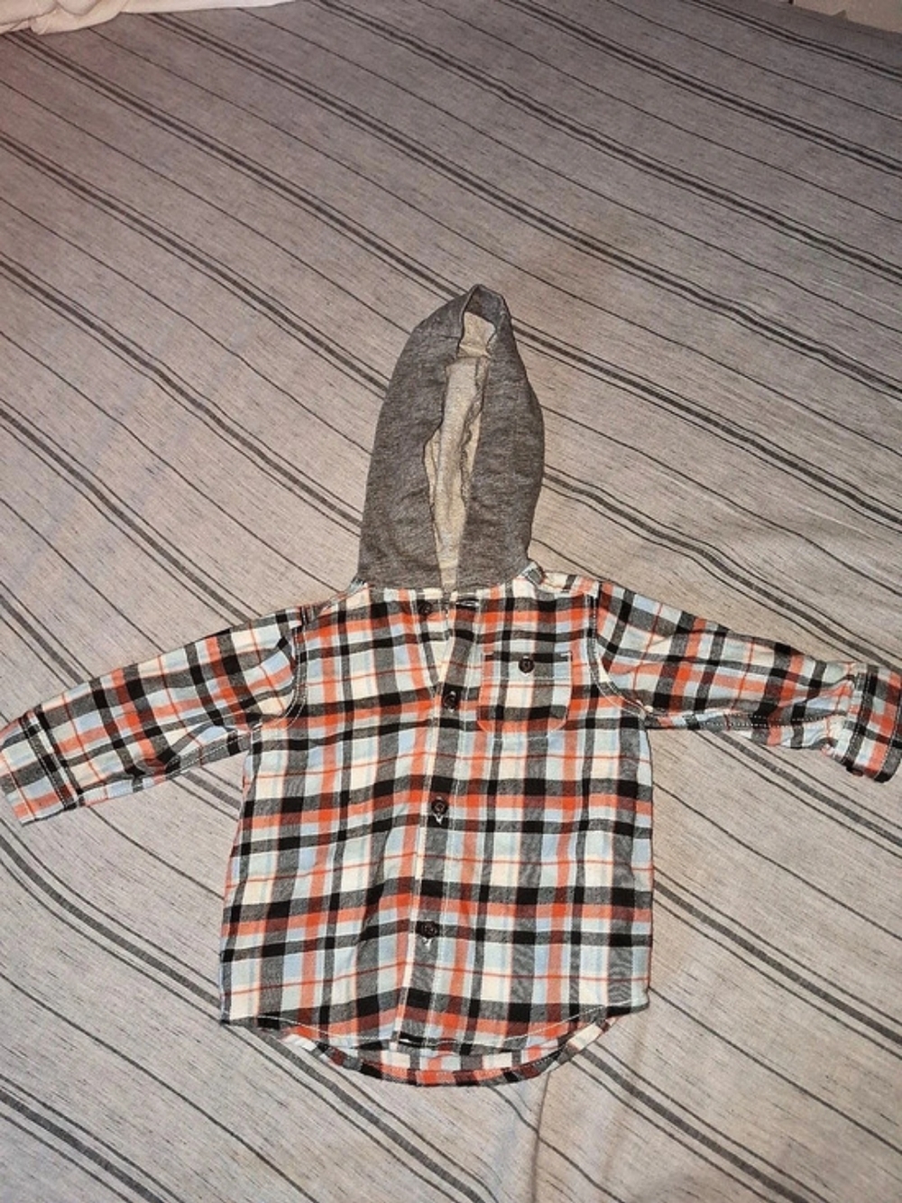 Carter's Hooded Flannel Button-Front Shirt Baby 6M